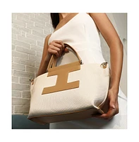 Women's The Riviera-Daze Hand Bag - Yellow Ochre & Cream White