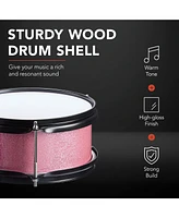 Best Choice Products Kids Beginner 3-Piece Drum, Musical Instrument Set w/ Sticks, Cushioned Stool, Drum Pedal