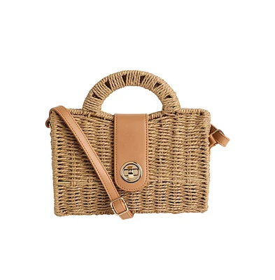 Women's The Basket Hand Bag - Khaki Brown