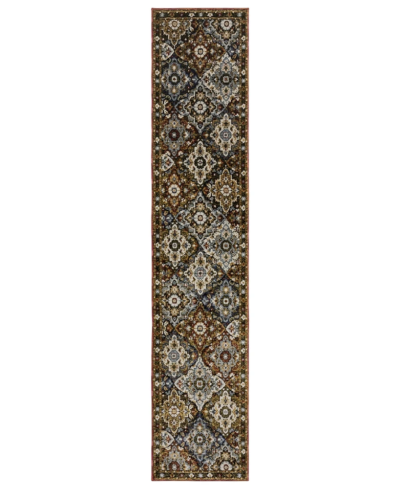 Oriental Weavers Andorra 2408A 2'6"x12' Runner Area Rug