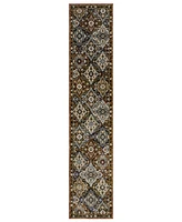 Oriental Weavers Andorra 2408A 2'6"x12' Runner Area Rug