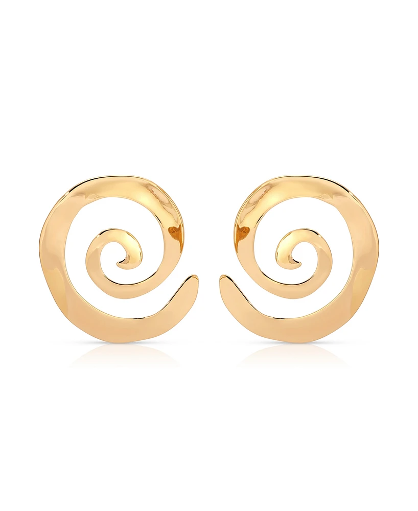 Ettika Aura Swirl Statement Earrings