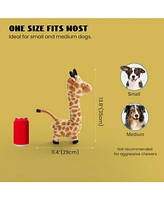 Nocciola Twistable Giraffe Stuffedless Dog Toy for Small Medium Breed, Christmas gift,Plush Chew Toy with Crinkle Paper and Soft Fabric