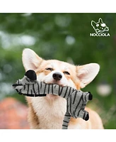 Nocciola Twistable Zebra Stuffedless Dog Toy, Plush Dog Chew Toy for Small Medium Breed, Crinkle Animal Dog Toy to Keep Them Busy