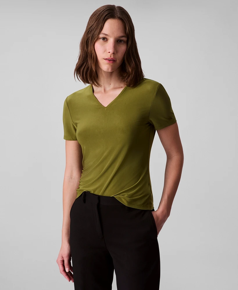 Calvin Klein Women's Short Sleeve V-Neck T-Shirt