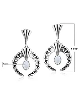 American West Jewelry Sterling Silver Mother of Pearl Fritz Casuse Oval Gemstone Naja Earrings