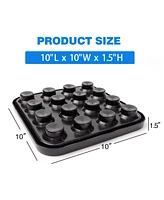Gse Games & Sports Expert Black Plastic Billiard Ball Carrying Tray, Pool Ball Storage Holder for 2.25-Inch Regulation Size Balls
