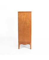Casainc Modern Bathroom Floor & Linen Cabinet with Adjustable Shelves and Antique Brass Hardware
