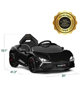 Best Choice Products Kids 12V Ride-On Car Officially Licensed Lamborghini Revuelto w/ Remote, Led Lights