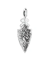 American West Jewelry Sterling Silver Denim Lapis Fritz Casuse Arrowhead Pendant Enhancer