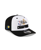 New Era Men's White/Black Indiana Pacers 2025 Nba Finals Champions Parade 9SEVENTY Stretch-Snap Adjustable Hat