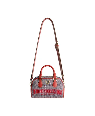 True Religion Tile Denim Mini Satchel