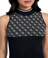 Guess Women's Lise 4G Logo Sleeveless Sweater Top