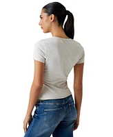 Guess Women's Embellished Logo Short-Sleeve T-Shirt