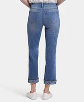 Nydj Women's Marilyn Straight Ankle Jeans with Printed Cuffs