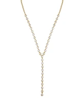 Vince Camuto Gold Tone Cascading Cubic Zirconia Y-Drop Necklace