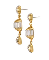 Vince Camuto Gold-Tone Crystal Sphere Drop Earrings