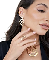 Ettika Aura Swirl Mother of Pearl Drop Earrings