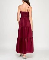 Trixxi Juniors' Tiered Keyhole Fit & Flare Dress