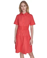 Vince Camuto Women's Cotton Short-Sleeve Shirtdress