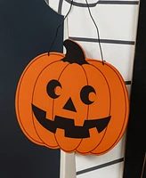 Glitzhome Halloween Wood Mummy and Welcome Coffin Porch Decor, Set of 2