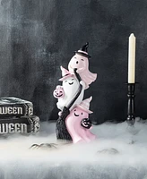 Glitzhome 12.75" Pink Halloween Polyresin Stacked Ghost Table Decor