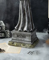 Glitzhome 24" Lighted Halloween Grim Reaper Resin Porch Decor