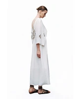 Nocturne Women's Maxi Dress with Embroidery Details