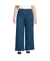Lands' End Women's Recover Denim High Rise Extra Wide Leg Jeans
