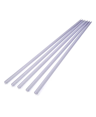 DELight 3.3" Plastic U Channel System Del-M031M 5PCS for 11/16"W x 3/8"H Rgb Rope Light Models Del-D50R,Del-D100R,Del-D150R
