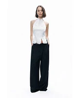 Nocturne Women's Blouse with Bow Detail