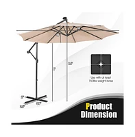 10 Feet Patio Cantilever Umbrella with Tilting System
