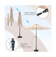 9 feet Patio Umbrella with Sun-Protective Canopy for Garden Pool
