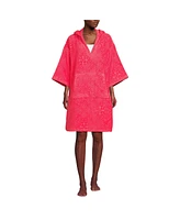 Lands' End Women's Terry 3/4 Sleeve Pullover Hooded Spa Robe