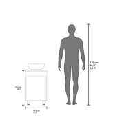 Vicksburg Bathroom Vanity, 1 Door, 4 Legs, White
