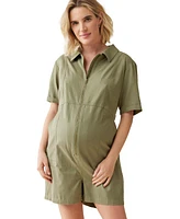 Ingrid + Isabel Maternity Short Utility Coverall
