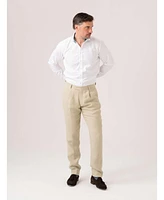 Koy Clothing Men's Linen Wool Silk Blend Trousers