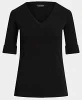 Lauren Ralph Elbow-Sleeve Top
