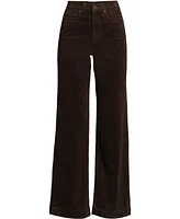 Lands' End Women's Tall High Rise Wide Leg Corduroy Pants