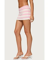 Edikted Women's Kezia Striped Knit Mini Skort