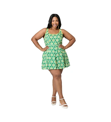 Smak Parlour Plus Size Pleated Skirted Romper