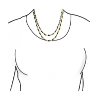 Bling Jewelry Classic Western Style Hand Knotted Simulated Pearls Round Ball Bead Endless Long Strand Double Triple Wrap Layer Necklace