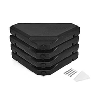 4 Pieces 195 lbs Patio Cantilever Offset Umbrella Base Weight Sand