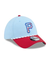 New Era Men's Light Blue/Red Pittsburgh Pirates 2025 Fourth of July 39THIRTY Flex Hat
