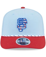 New Era Men's Light Blue/Red San Francisco Giants 2025 Fourth of July 9SEVENTY Adjustable Hat
