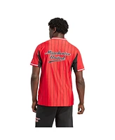 Adidas Men's Red Manchester United Us Pack Full-Button Baseball Jersey