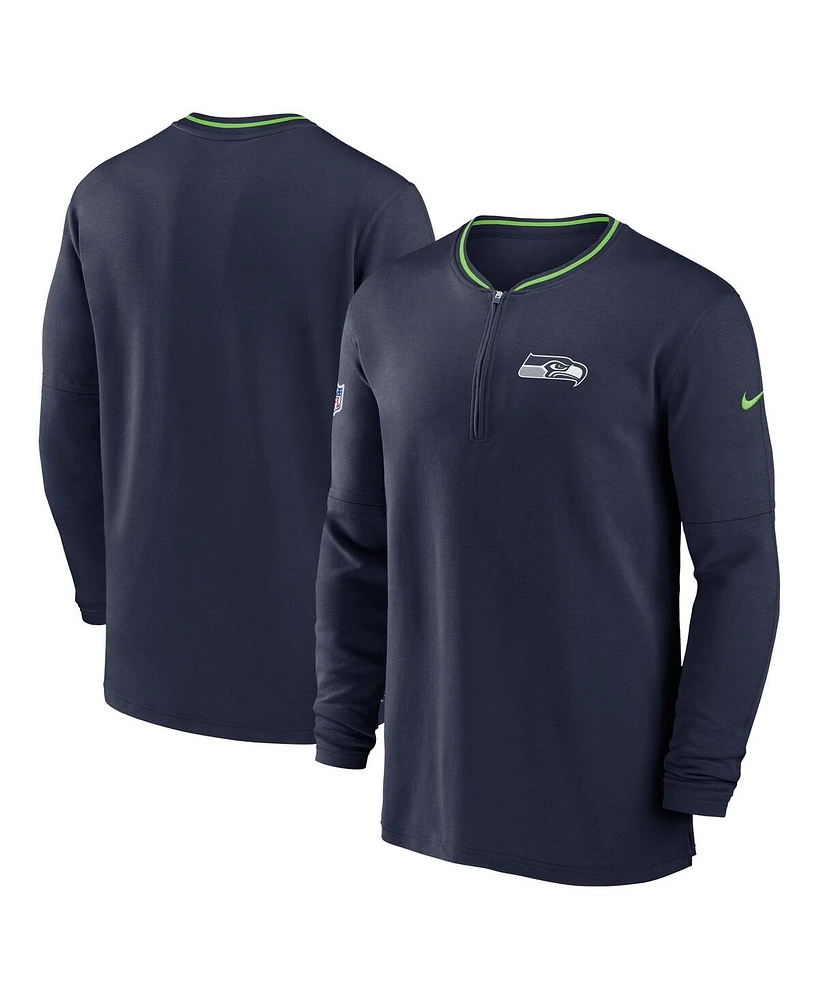 Nike Men's College Navy Seattle Seahawks Coach Half-Zip Sweatshirt