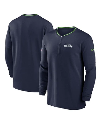 Nike Men's College Navy Seattle Seahawks Coach Half-Zip Sweatshirt