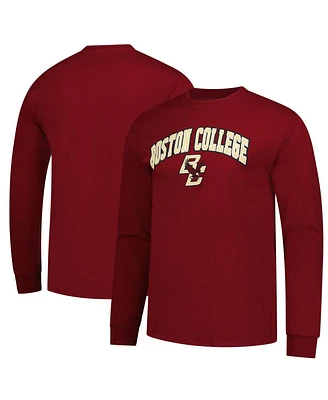 Fanatics Unlabeled Men's Maroon Boston College Eagles Logo Long Sleeve T-Shirt