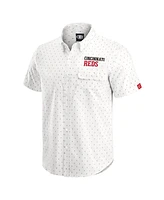 Darius Rucker Collection by Fanatics Men's Cream Cincinnati Reds Printed Button-Down Shirt